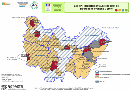 Carte PAT BFC au 03/09/2025